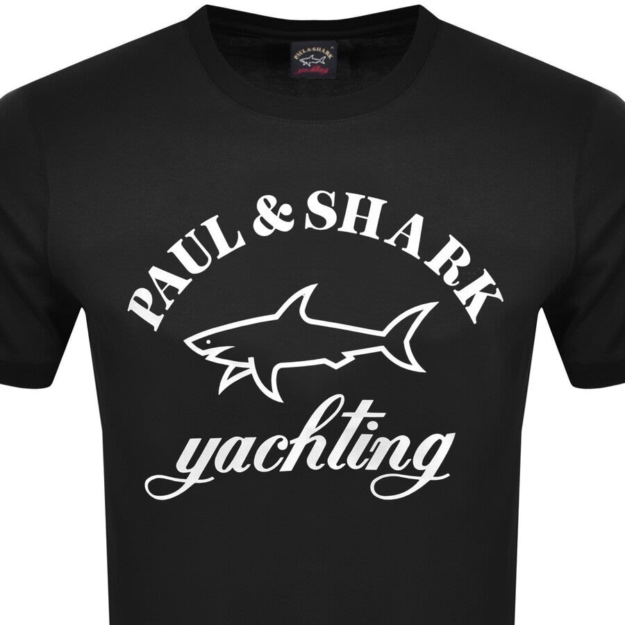 Alternative Image for ProductPaul And Shark Logo T Shirt Black2