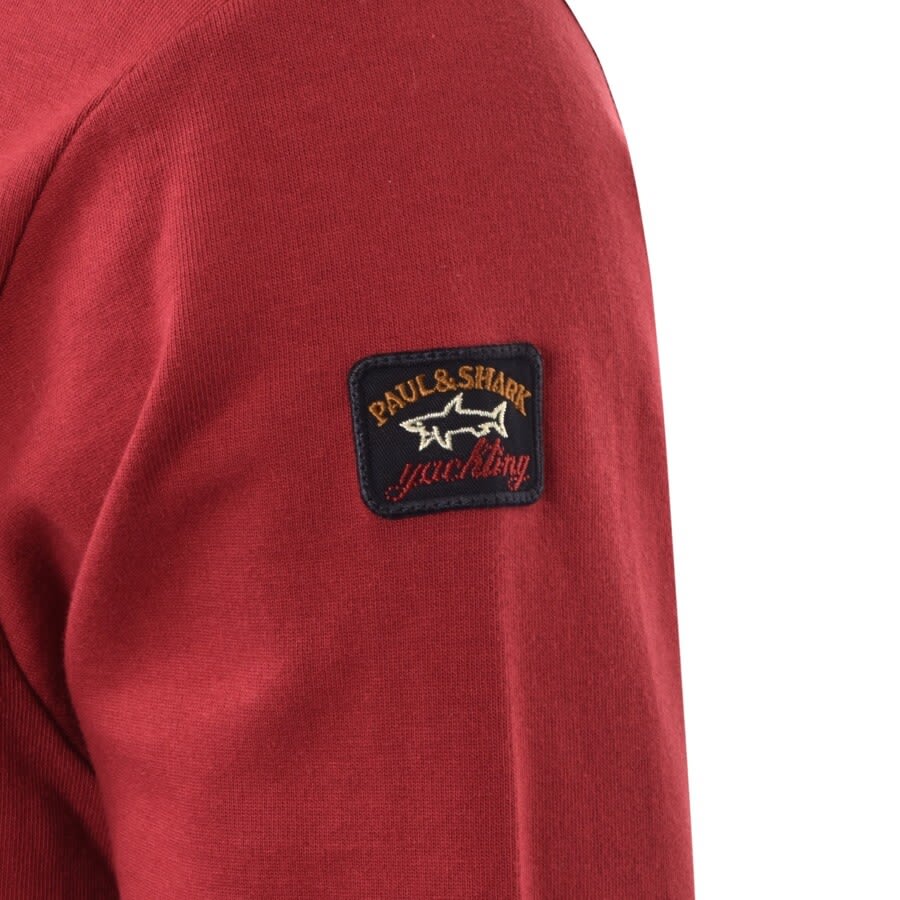 Alternative Image for ProductPaul And Shark Crew Neck Sweatshirt Burgundy3