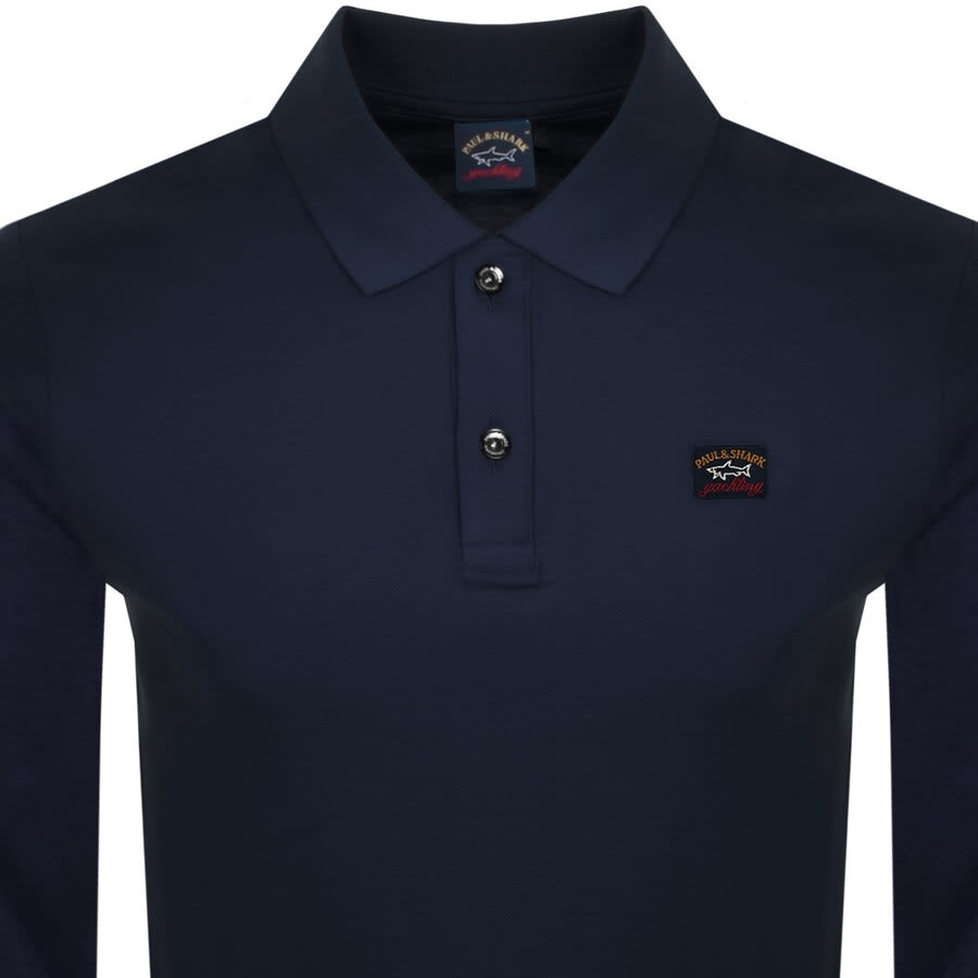 Alternative Image for ProductPaul And Shark Long Sleeved Polo T Shirt Navy2