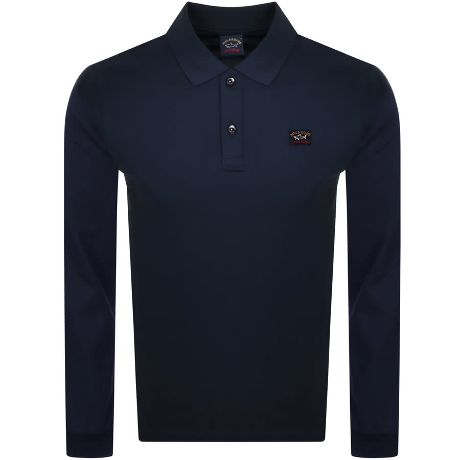 Alternative Image for ProductPaul And Shark Long Sleeved Polo T Shirt Navy1