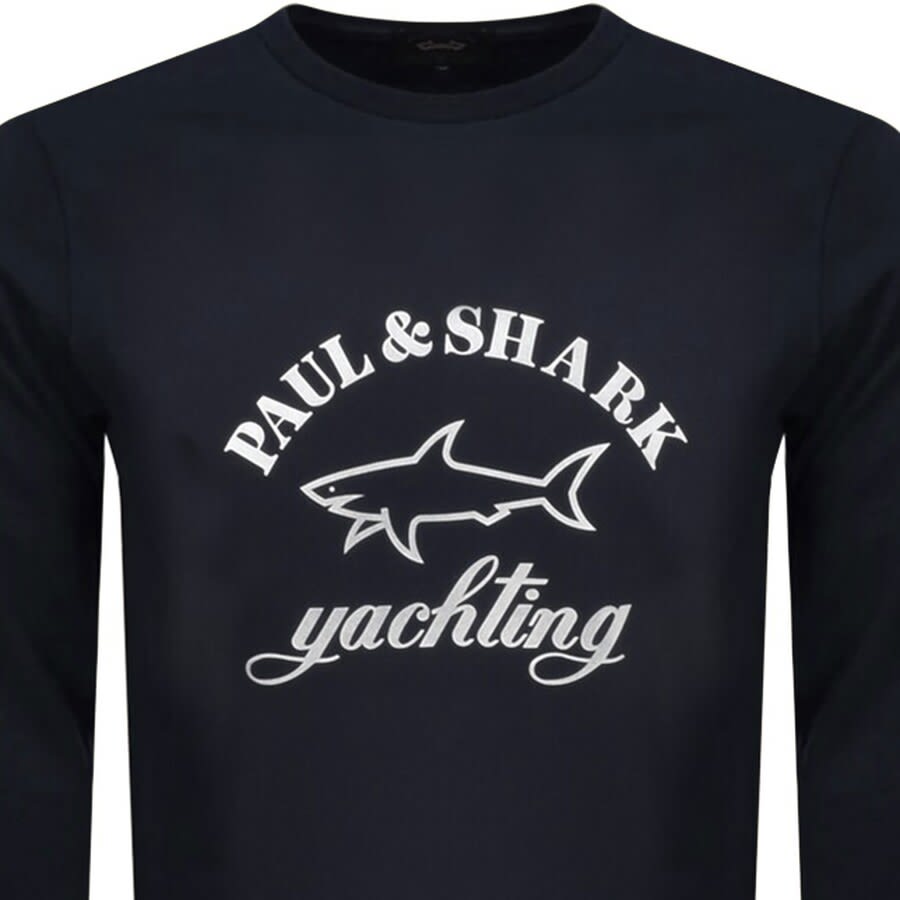 Alternative Image for ProductPaul And Shark Crew Neck Logo Sweatshirt Navy2