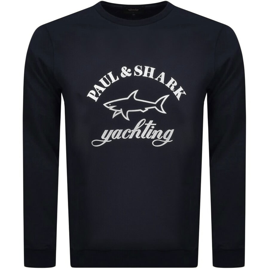 Alternative Image for ProductPaul And Shark Crew Neck Logo Sweatshirt Navy1