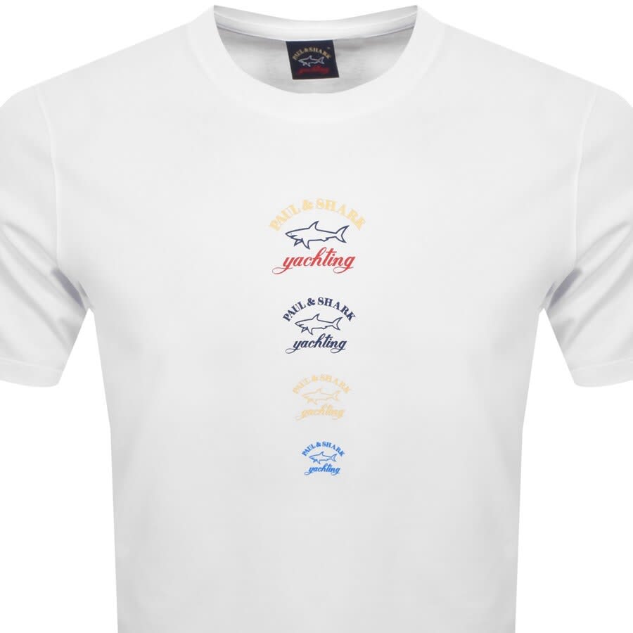 Alternative Image for ProductPaul And Shark Logo T Shirt White2