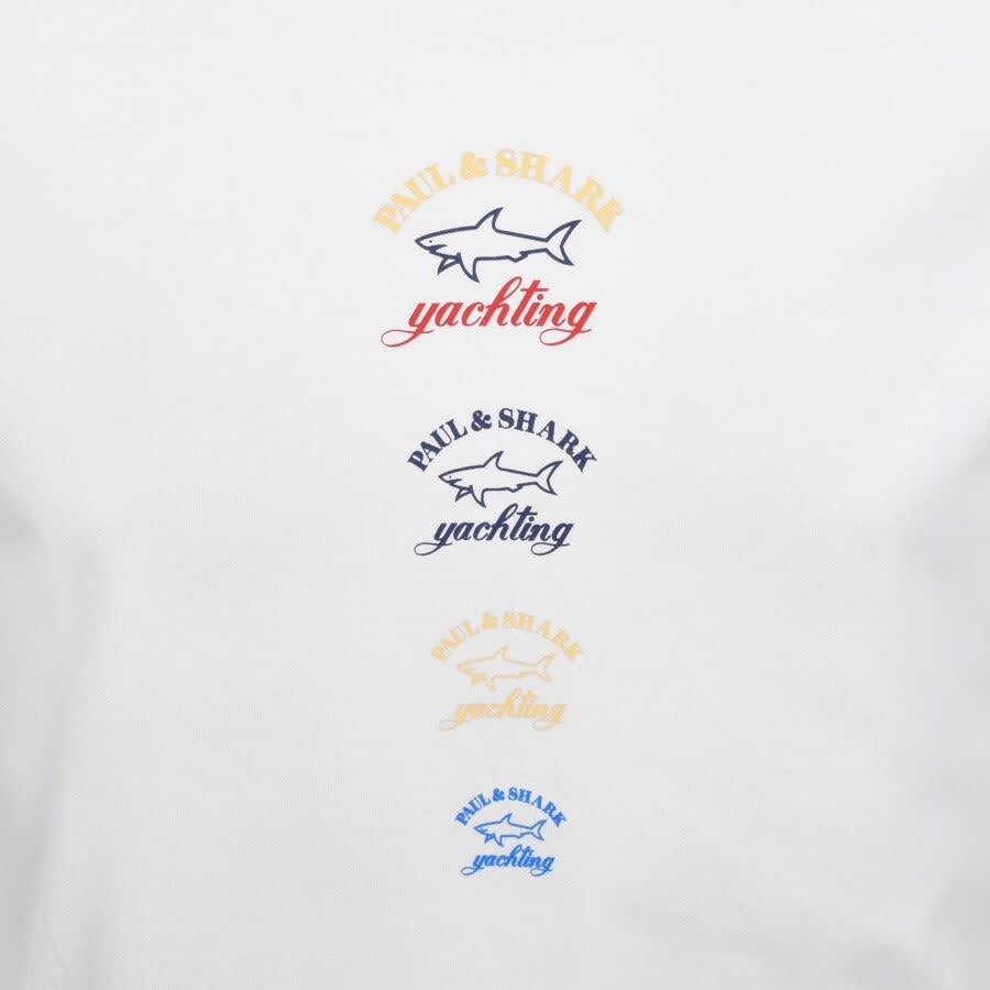 Alternative Image for ProductPaul And Shark Logo T Shirt White3