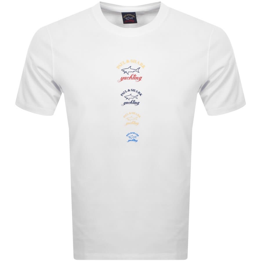 Alternative Image for ProductPaul And Shark Logo T Shirt White1