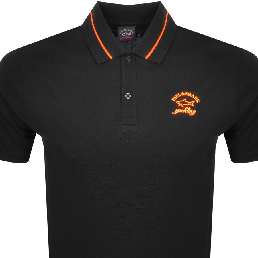 Alternative Image for ProductPaul And Shark Short Sleeved Polo T Shirt Black2