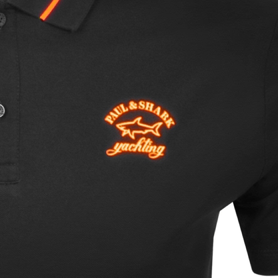 Alternative Image for ProductPaul And Shark Short Sleeved Polo T Shirt Black3