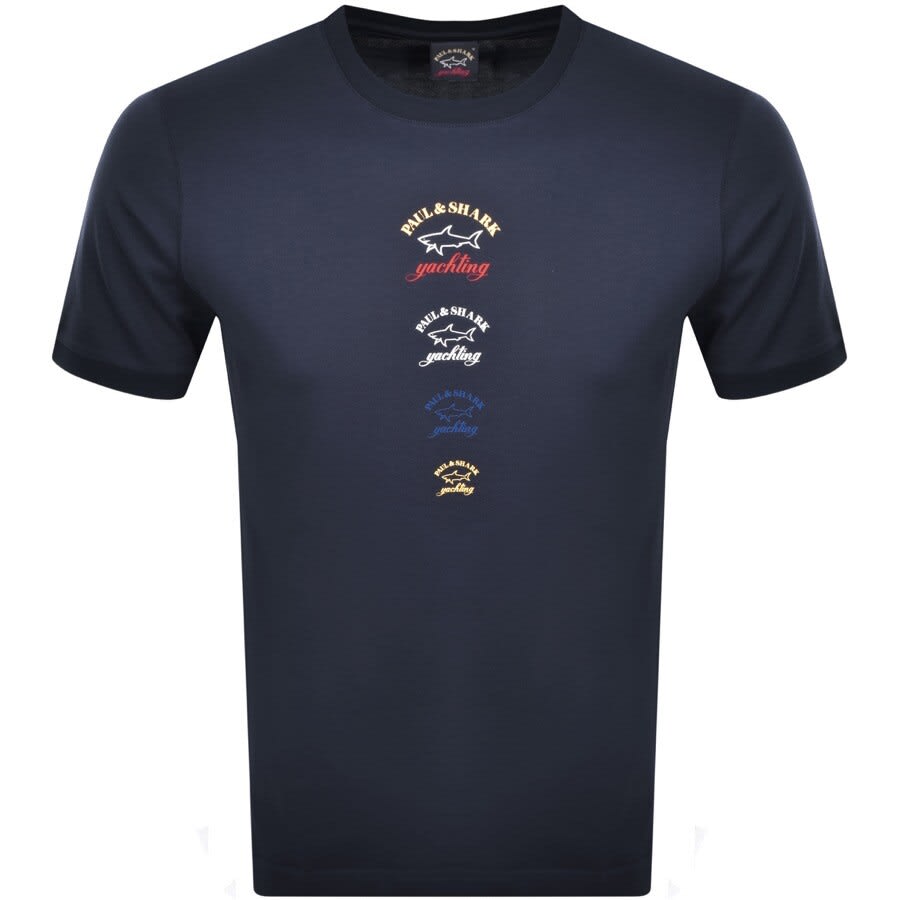 Alternative Image for ProductPaul And Shark Logo T Shirt Navy1