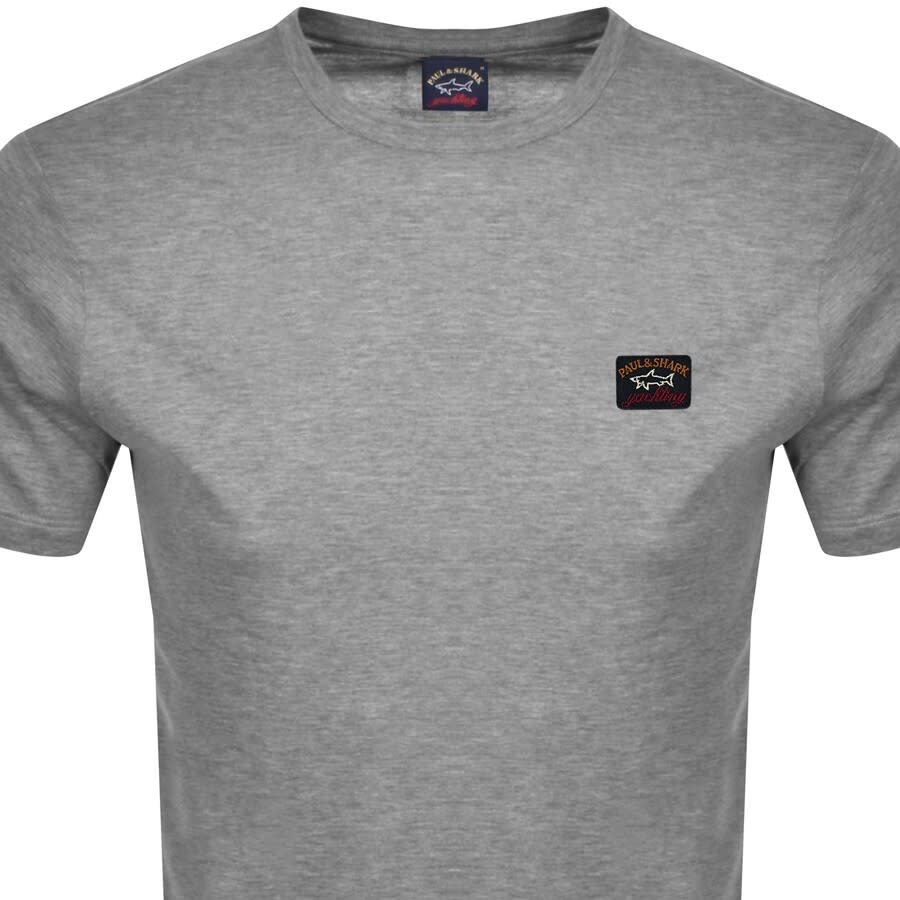 Alternative Image for ProductPaul And Shark Short Sleeved Logo T Shirt Grey2