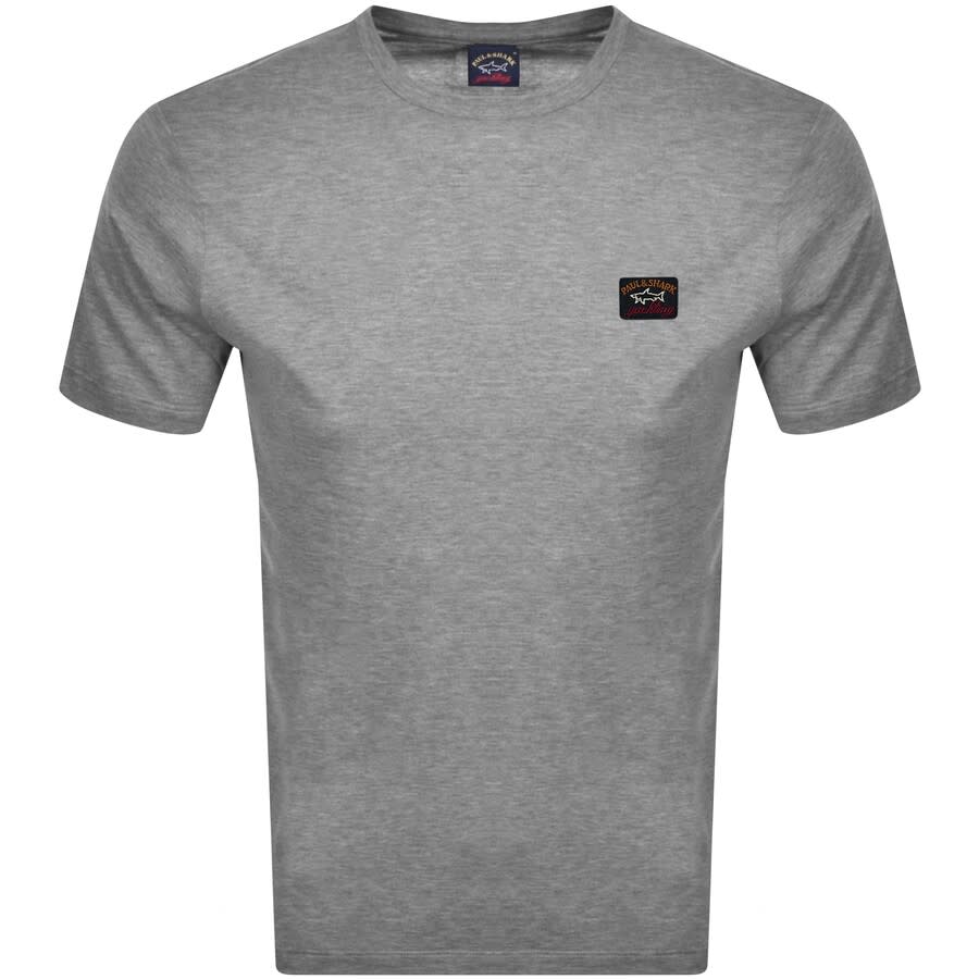 Alternative Image for ProductPaul And Shark Short Sleeved Logo T Shirt Grey1