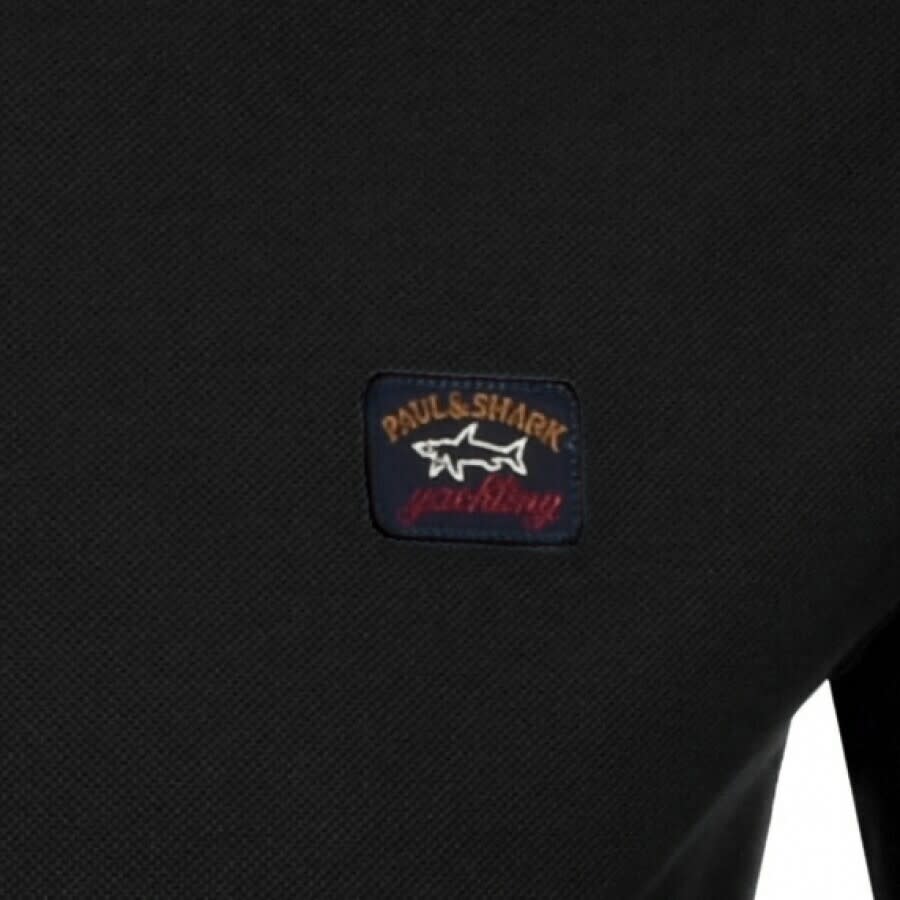 Alternative Image for ProductPaul And Shark Long Sleeved Polo T Shirt Black3
