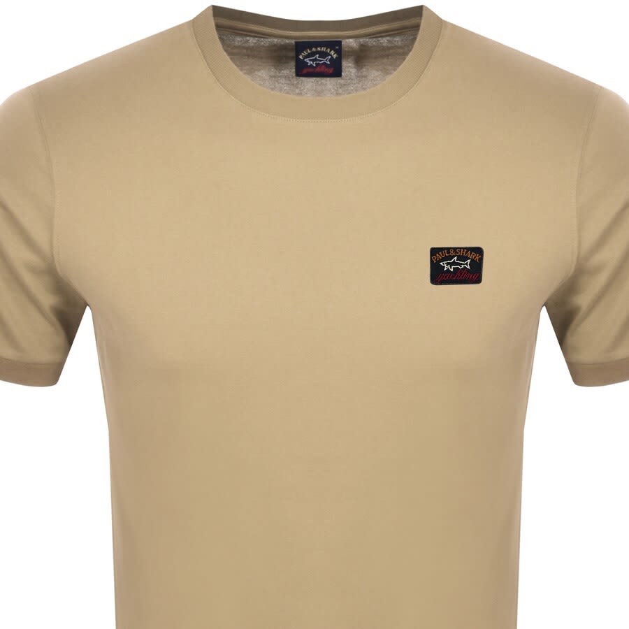 Alternative Image for ProductPaul And Shark Short Sleeved Logo T Shirt Beige2
