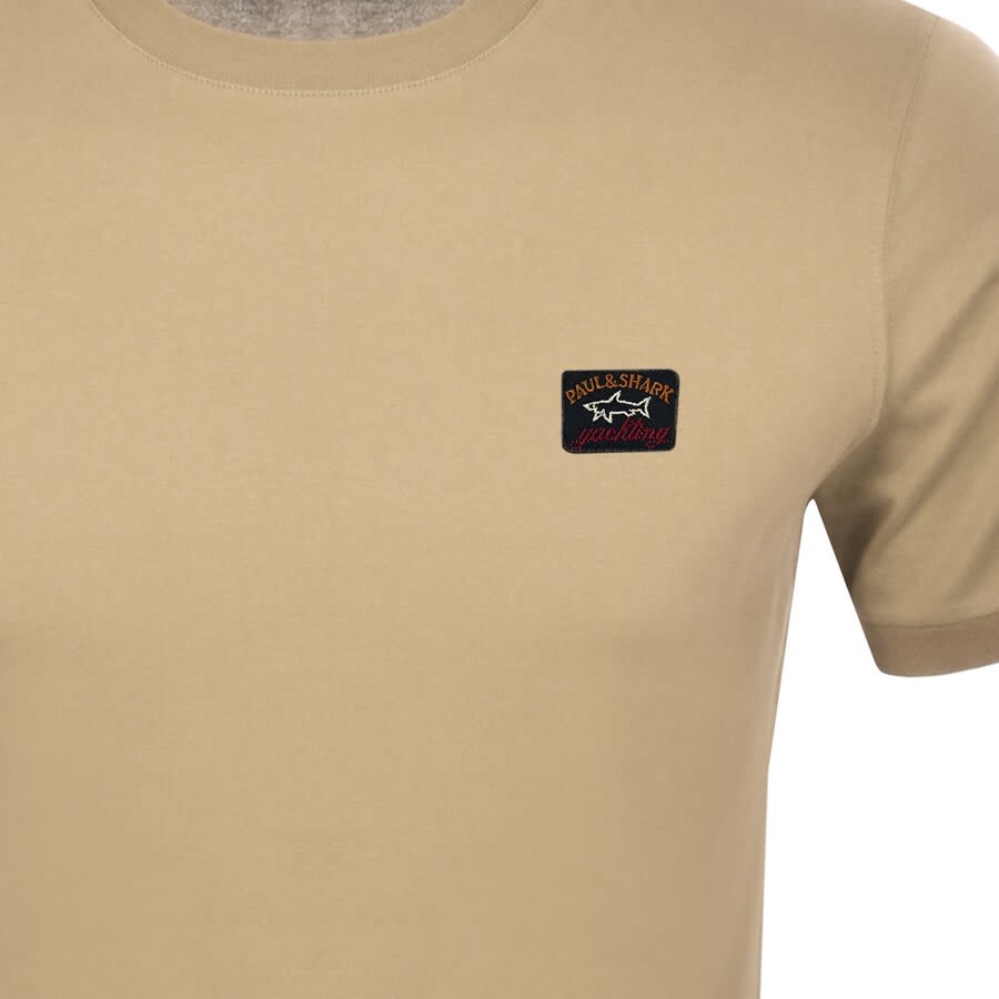 Alternative Image for ProductPaul And Shark Short Sleeved Logo T Shirt Beige3