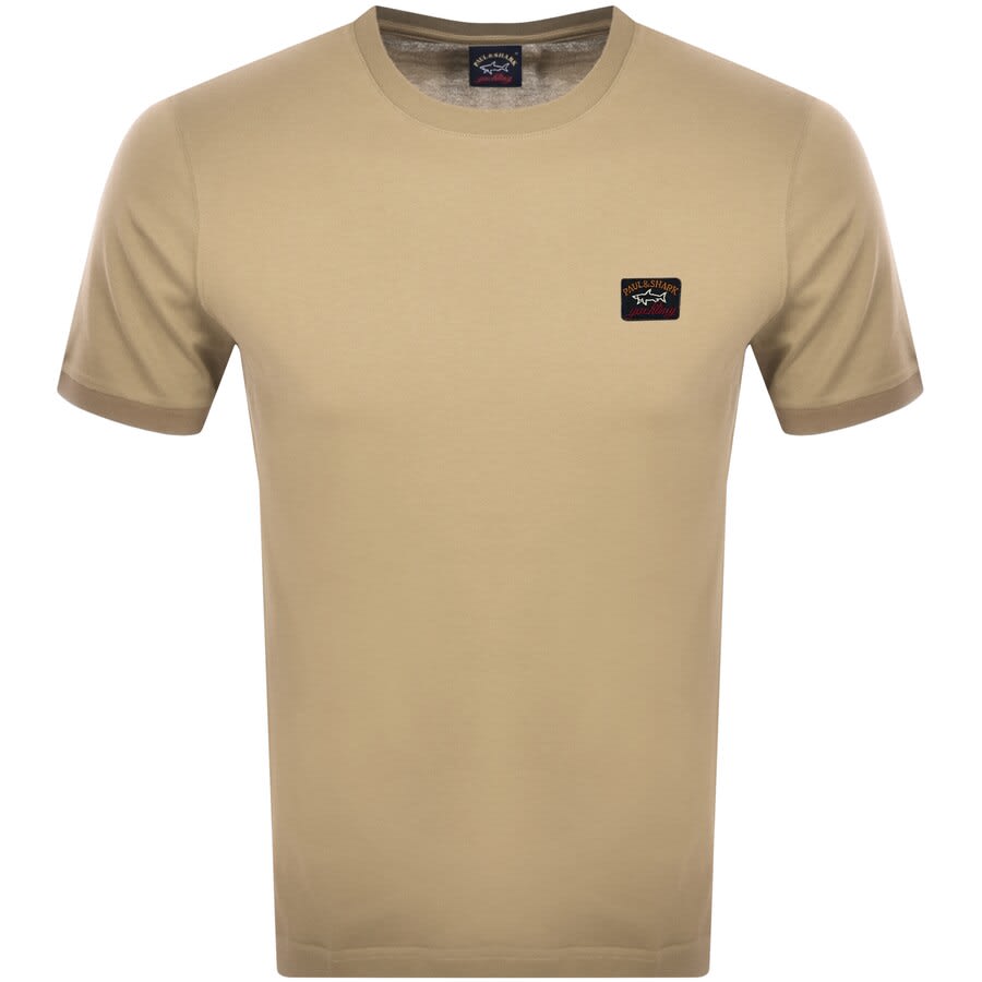 Alternative Image for ProductPaul And Shark Short Sleeved Logo T Shirt Beige1