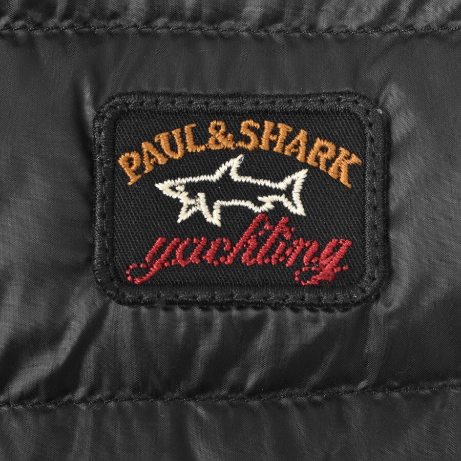 Alternative Image for ProductPaul And Shark Padded Hooded Gilet Black3