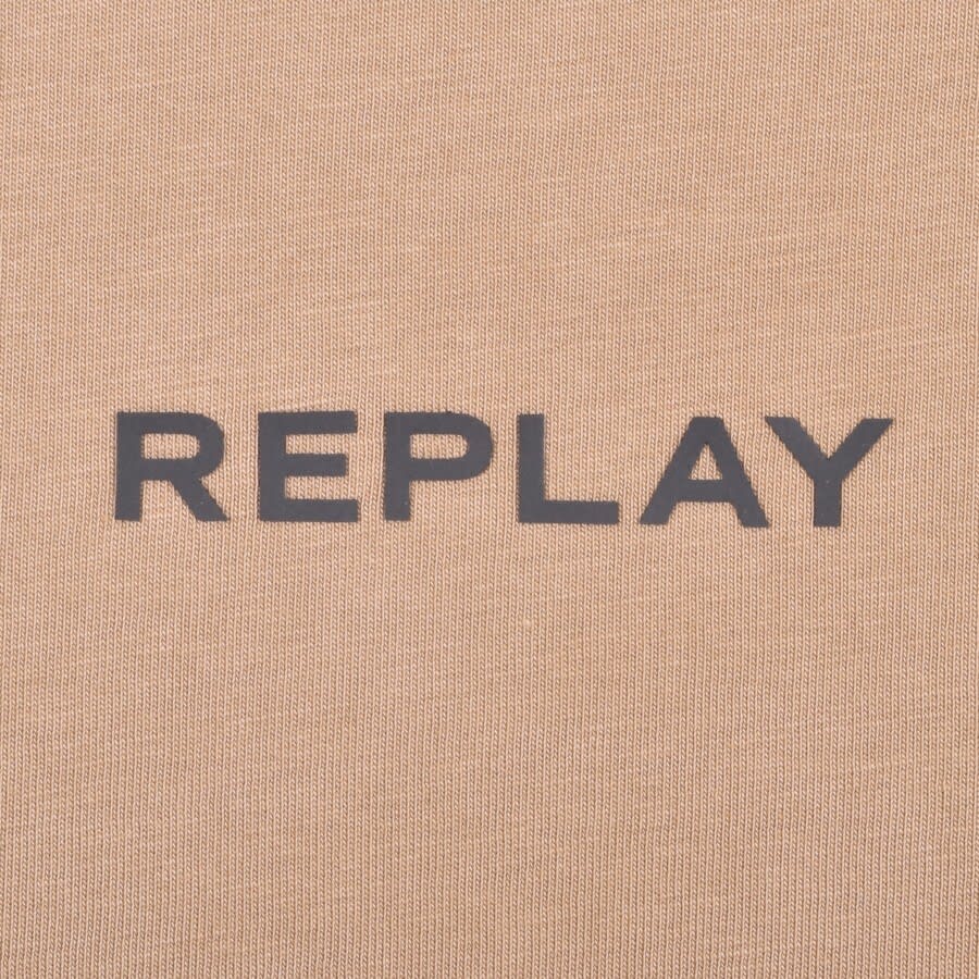 Alternative Image for ProductReplay Logo Crew Neck T Shirt Brown3
