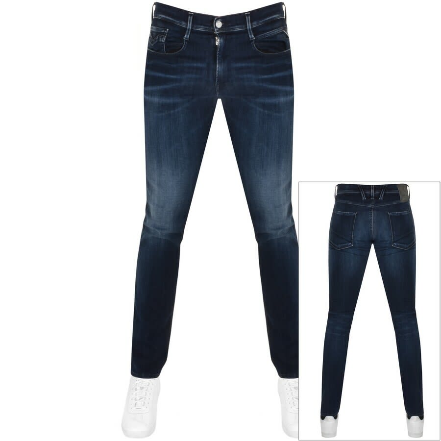 Alternative Image for ProductReplay Anbass Hyperflex Jeans Blue1