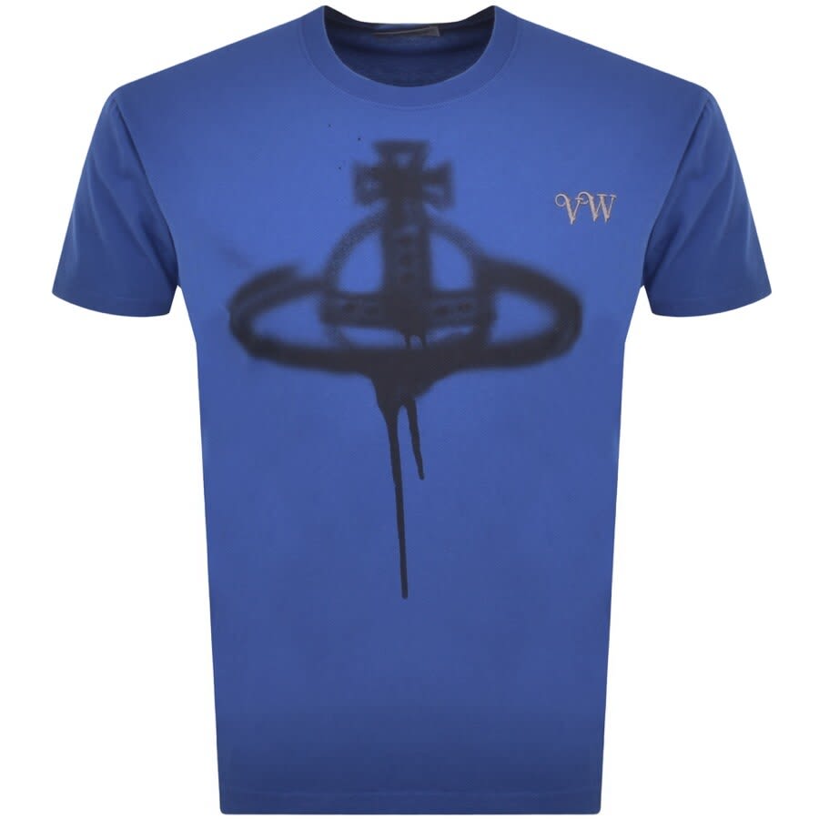 Alternative Image for ProductVivienne Westwood Spray Orb Logo T Shirt Blue1