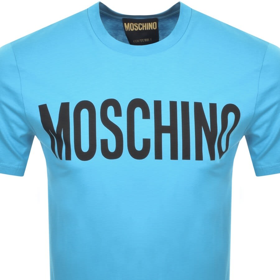 Alternative Image for ProductMoschino Short Sleeve Logo T Shirt Blue2
