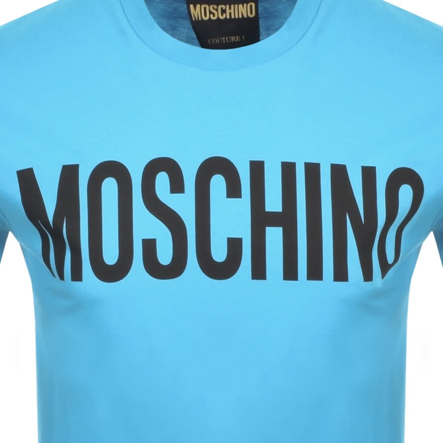 Alternative Image for ProductMoschino Short Sleeve Logo T Shirt Blue3