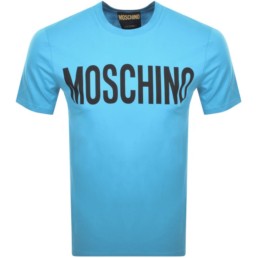 Alternative Image for ProductMoschino Short Sleeve Logo T Shirt Blue1