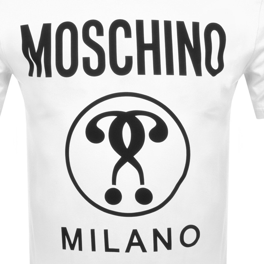Alternative Image for ProductMoschino Short Sleeve Milano Logo T Shirt White3