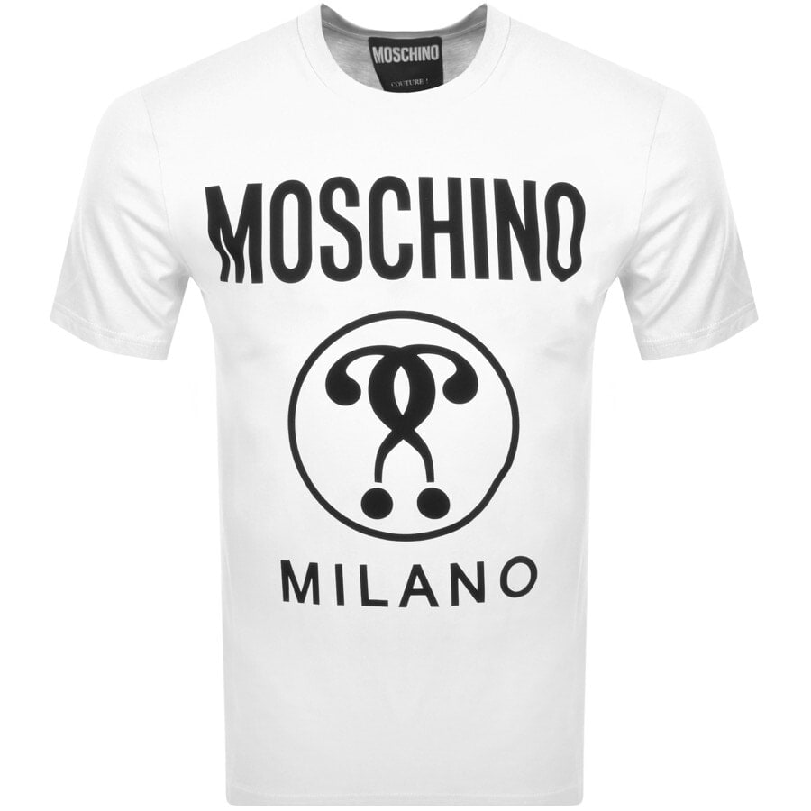 Alternative Image for ProductMoschino Short Sleeve Milano Logo T Shirt White1