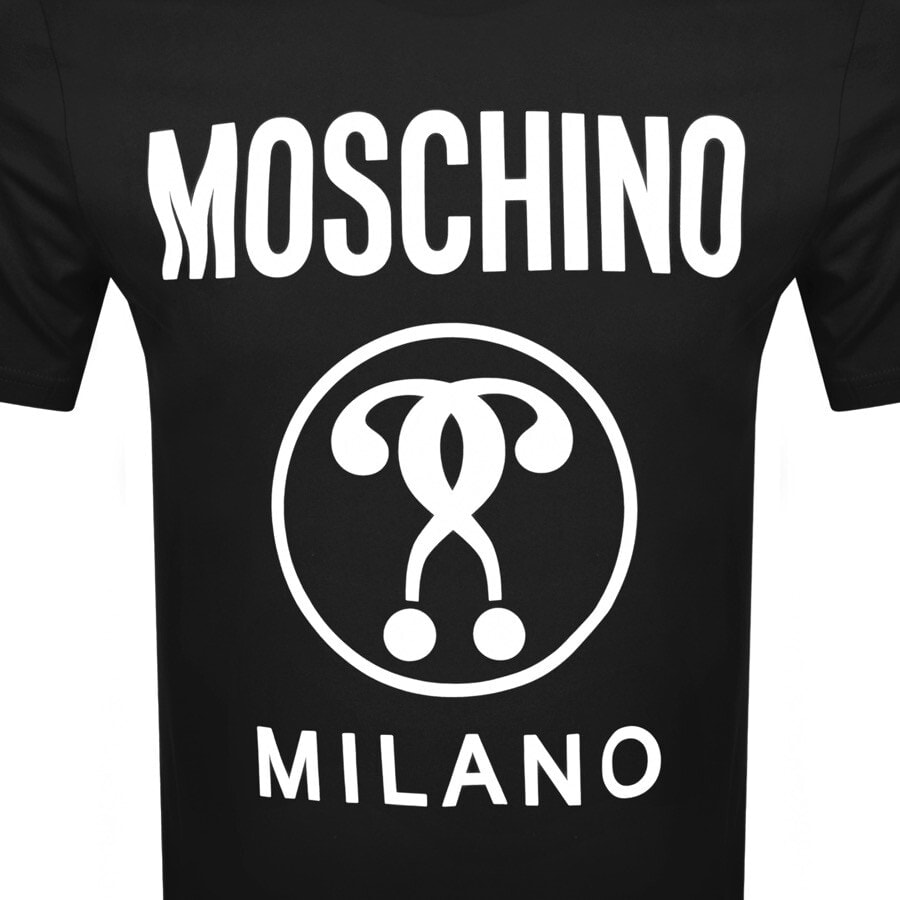 Alternative Image for ProductMoschino Short Sleeve Milano Logo T Shirt Black3