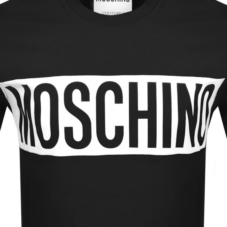 Alternative Image for ProductMoschino Short Sleeve Milano Logo T Shirt Black3