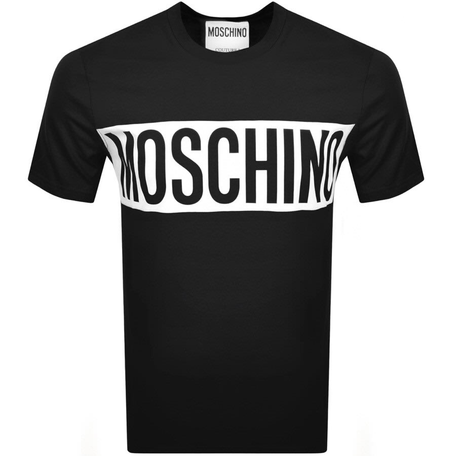 Alternative Image for ProductMoschino Short Sleeve Milano Logo T Shirt Black1