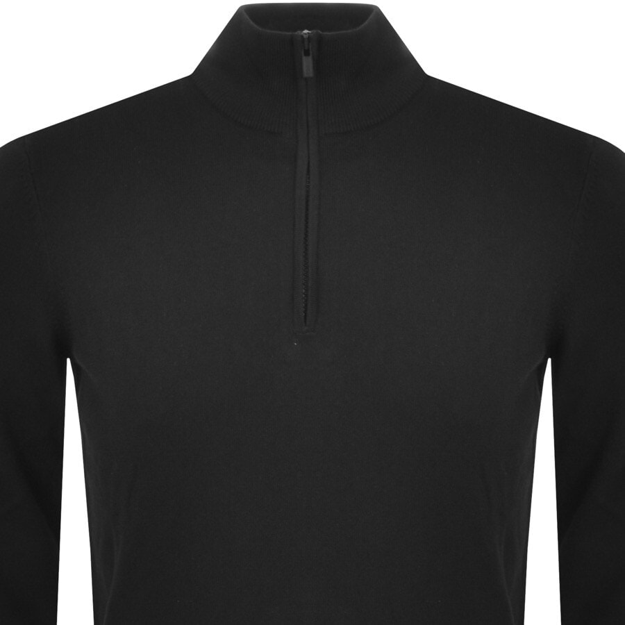 Alternative Image for ProductHUGO San Quintus Half Zip Knit Jumper Black2