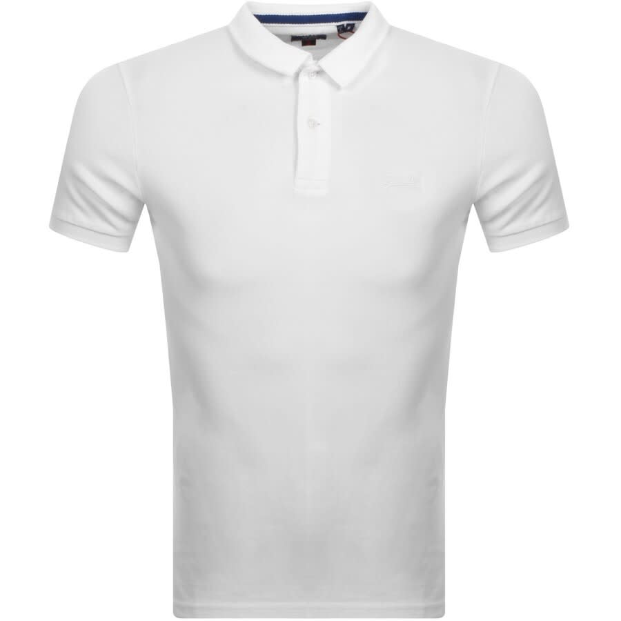 Alternative Image for ProductSuperdry Short Sleeved Polo T Shirt White1