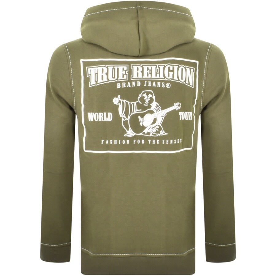 Alternative Image for ProductTrue Religion Big T Full Zip Hoodie Green3