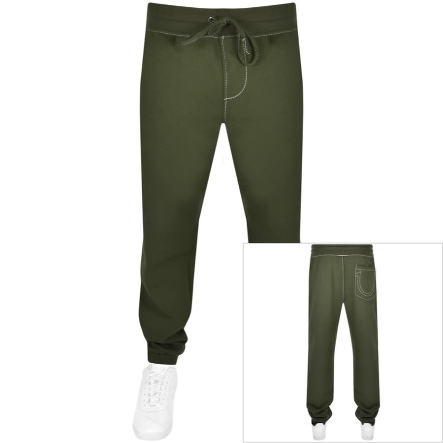 Alternative Image for ProductTrue Religion Big T Jogging Bottoms Green1