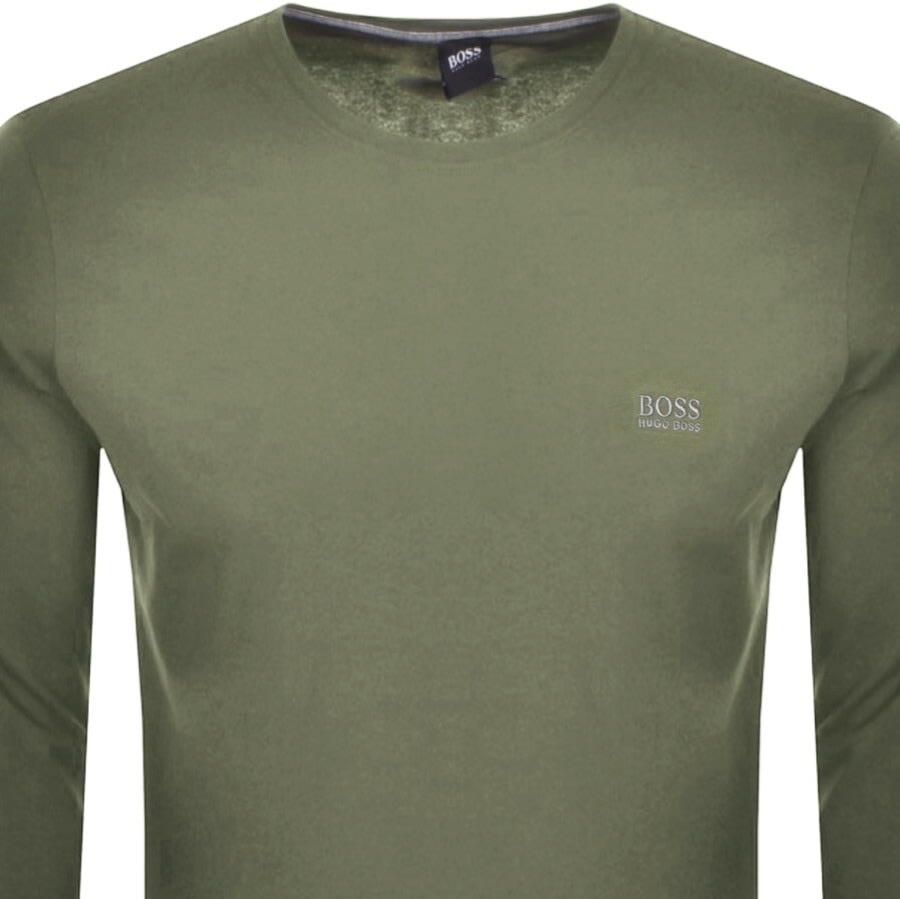 Alternative Image for ProductBOSS Lounge Crew Neck Long Sleeve T Shirt Khaki2