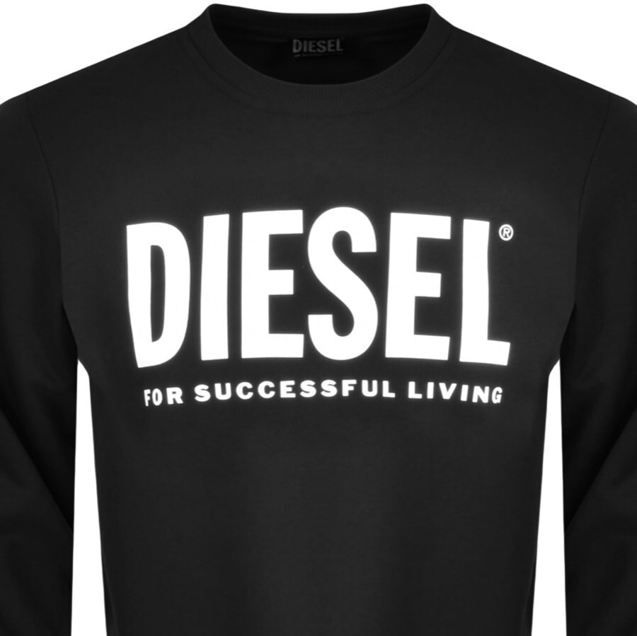 Alternative Image for ProductDiesel Girk Logo Sweatshirt Black2
