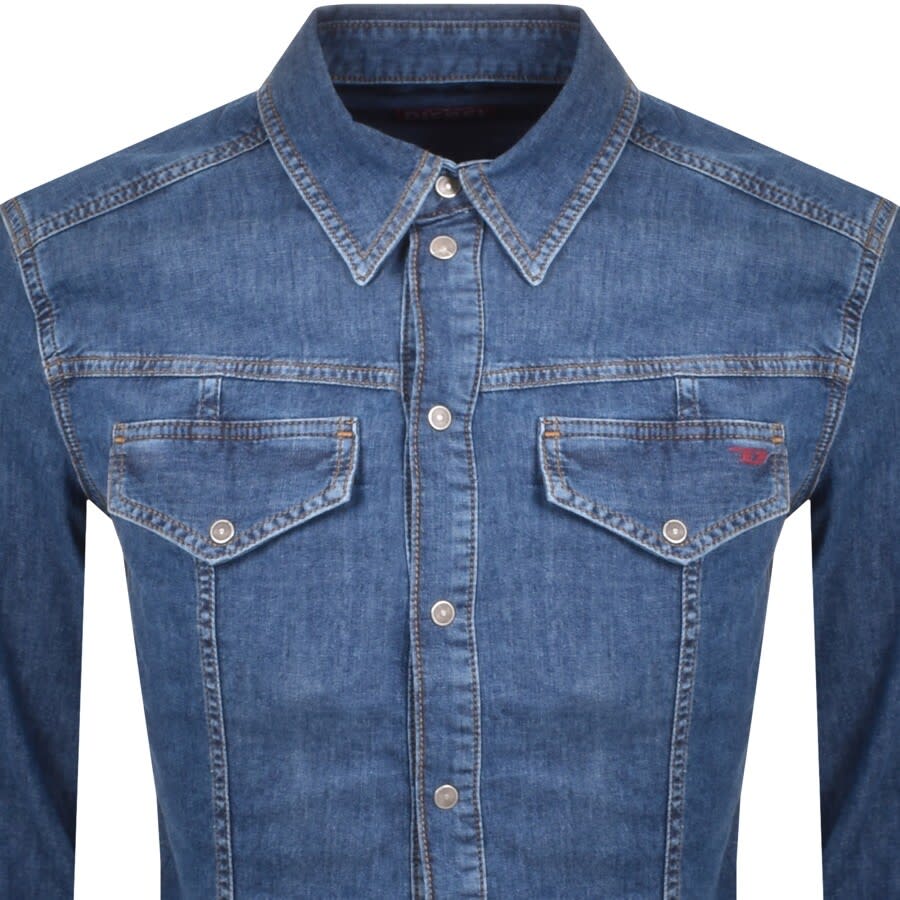 Alternative Image for ProductDiesel D Westy Long Sleeved Denim Shirt Blue2
