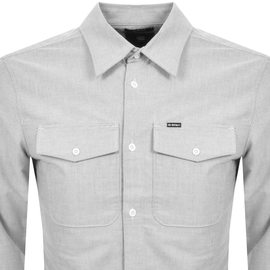Alternative Image for ProductG Star Raw Slim Long Sleeved Shirt Grey2