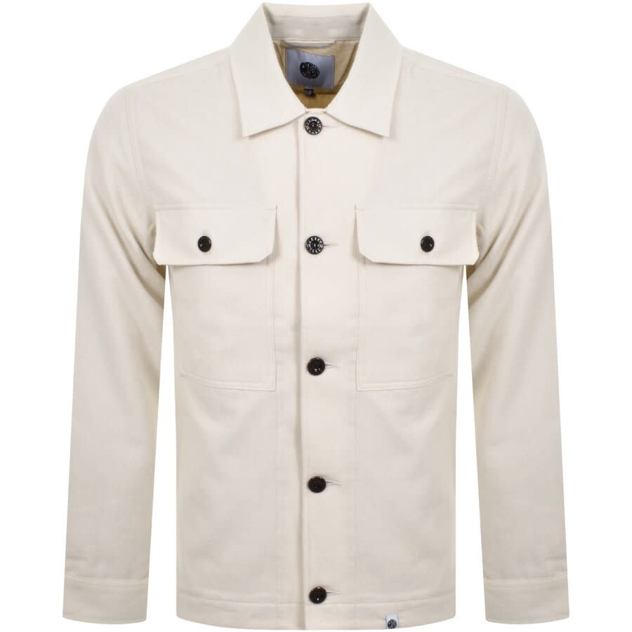 Alternative Image for ProductPretty Green Wool Overshirt Jacket Cream1