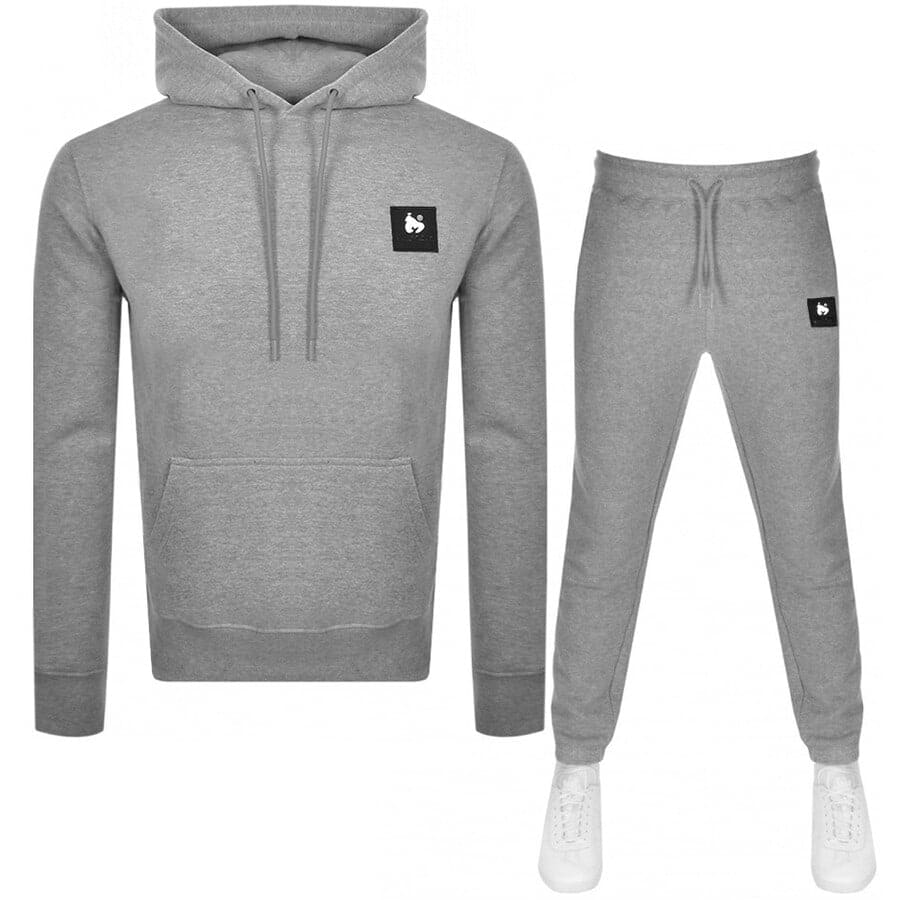 Money Logo Hooded Tracksuit Grey | Mainline Menswear