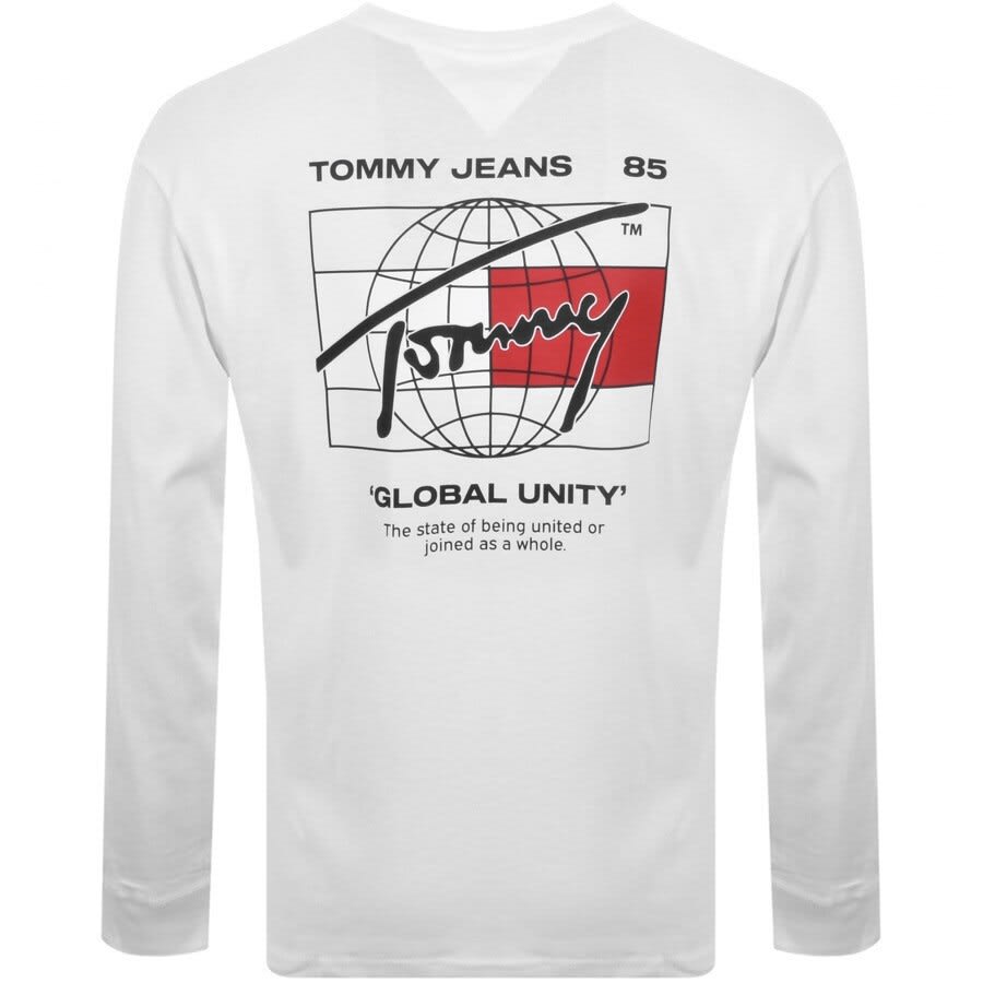 Alternative Image for ProductTommy Jeans Long Sleeve Globe T Shirt White3