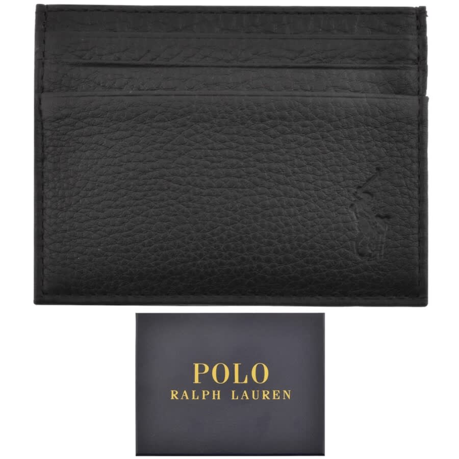 Ralph Lauren Leather Card Holder Black | Mainline Menswear Denmark