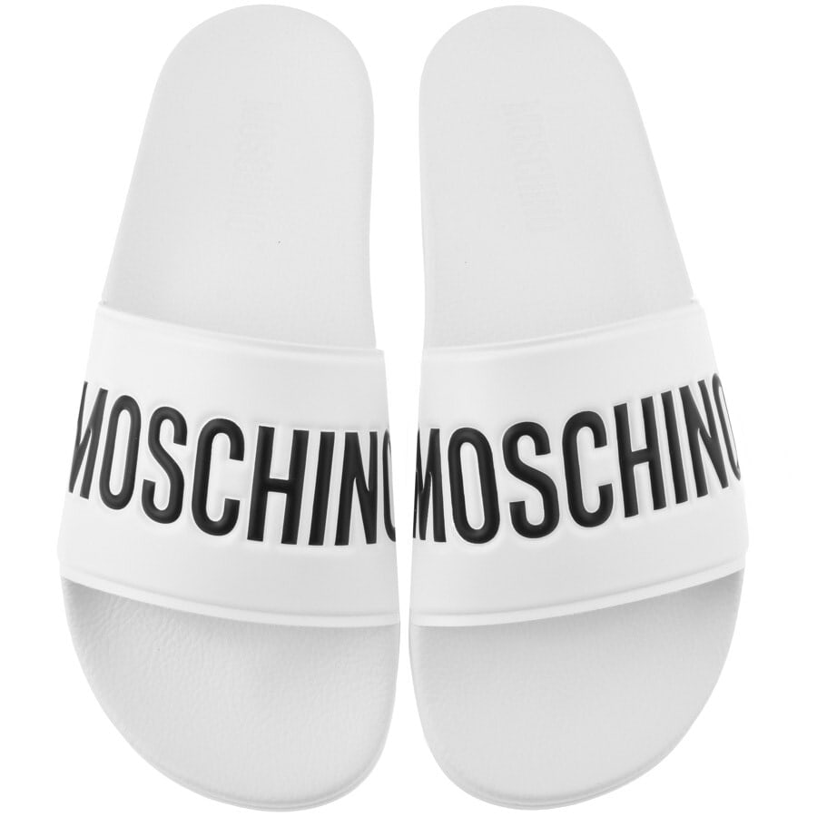 Alternative Image for ProductMoschino Logo Sliders White1