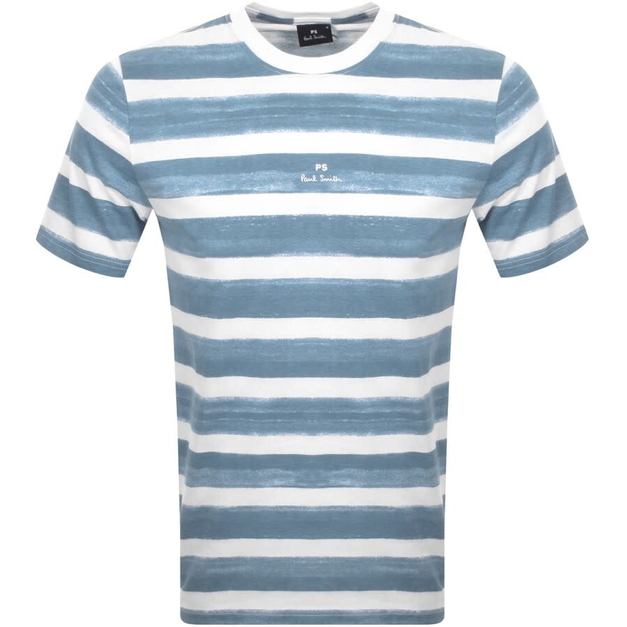 Alternative Image for ProductPS By Paul Smith Stacked Short Sleeve T Shirt Blue1