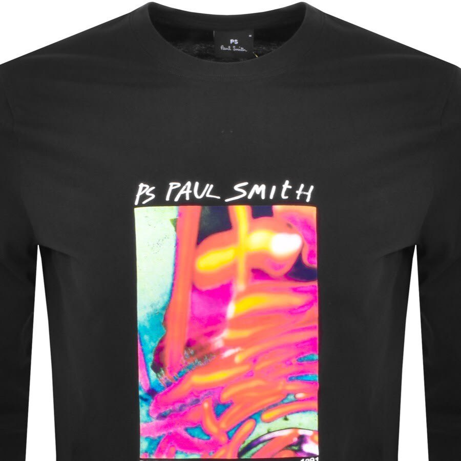 Alternative Image for ProductPS By Paul Smith Ravewave Long Sleeve T Shirt Blac2