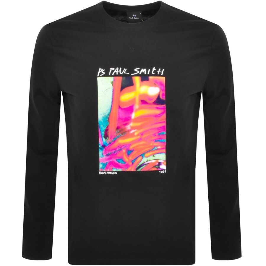 Alternative Image for ProductPS By Paul Smith Ravewave Long Sleeve T Shirt Blac1