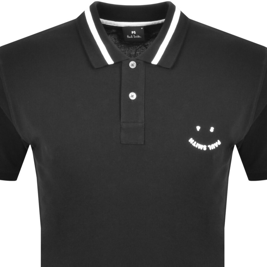 Alternative Image for ProductPS By Paul Smith Happy Polo T Shirt Black2