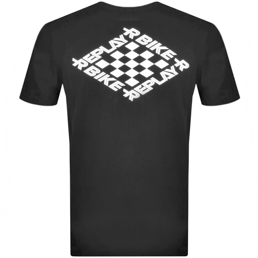Alternative Image for ProductReplay Logo Crew Neck T Shirt Black3