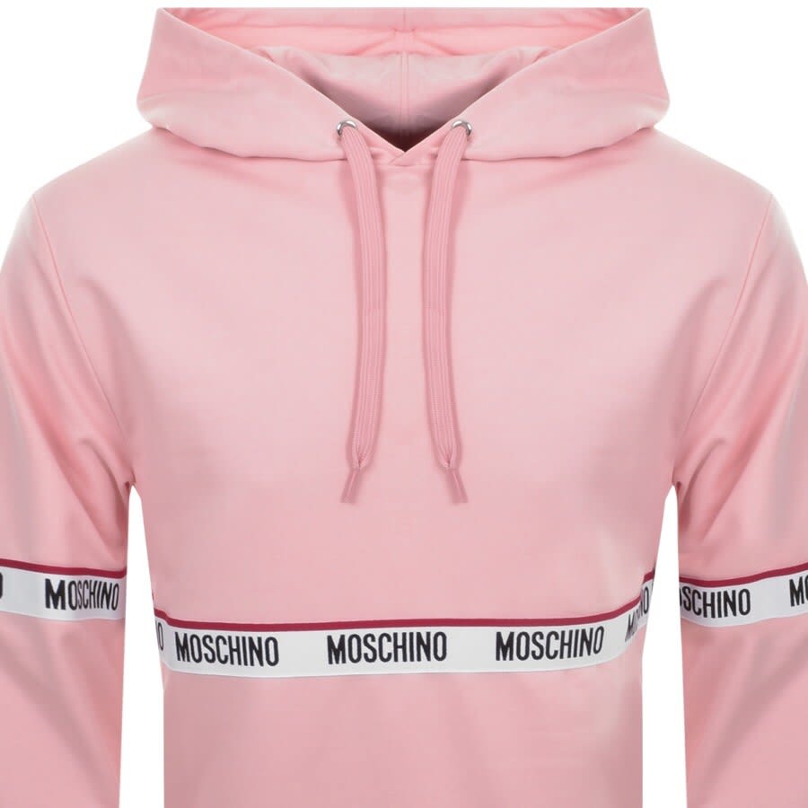 Alternative Image for ProductMoschino Logo Tape Hoodie Pink2