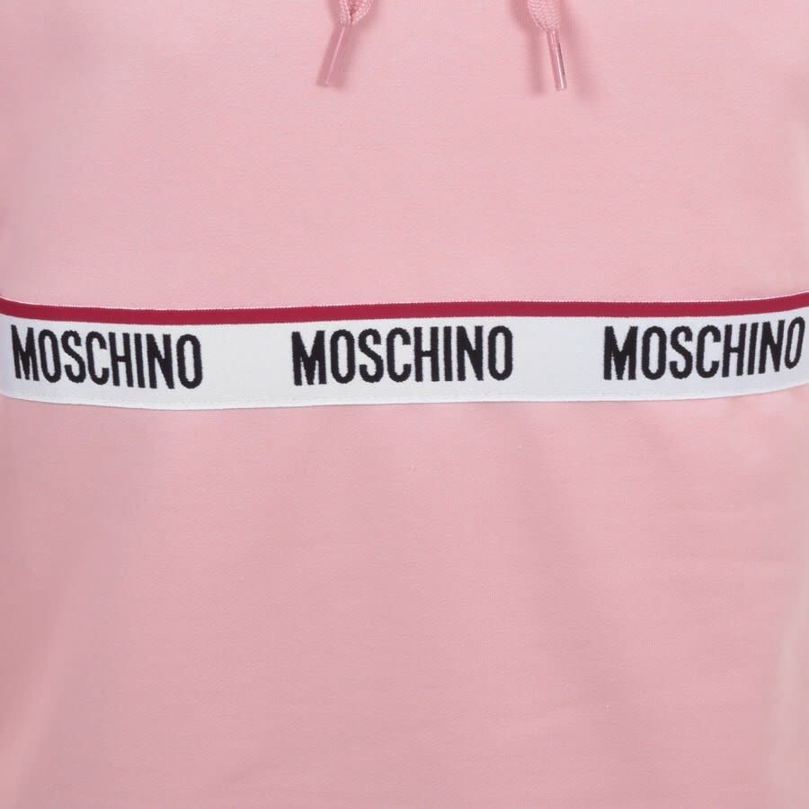 Alternative Image for ProductMoschino Logo Tape Hoodie Pink3